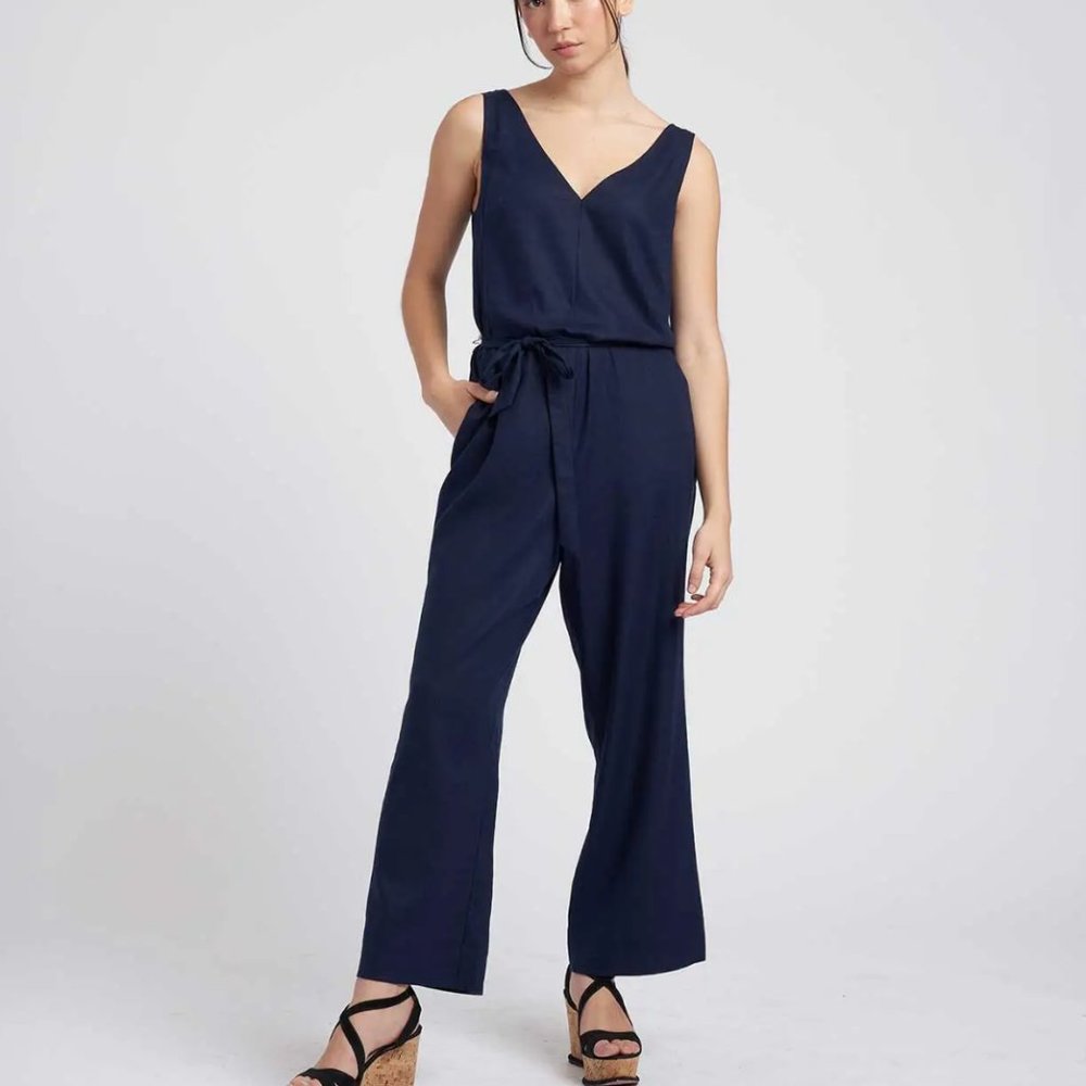 Universal Standard Luna Linen Jumpsuit NWT
